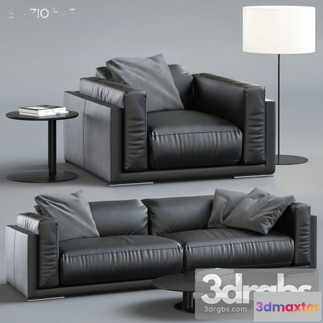 967182 - Spazio Erba Modular Leather Sofa