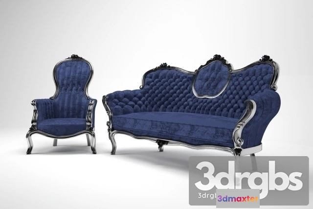 967648 - Victorian Classic Sofa Chair 02