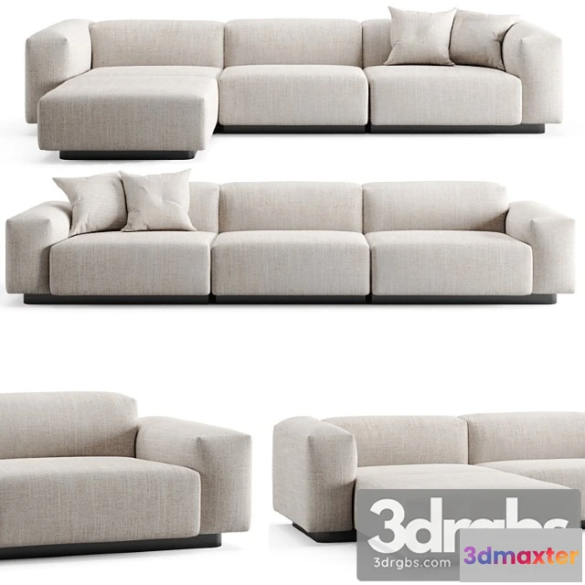 967714 - Vitra soft modular 3 seat longue sofa 2