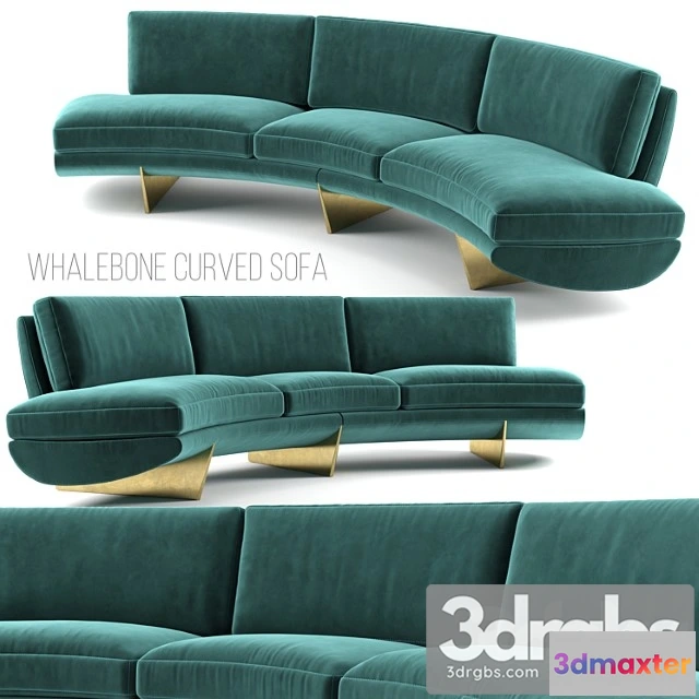 967822 - Whalebone Curved Sofa By Georgis Mirgorodsky