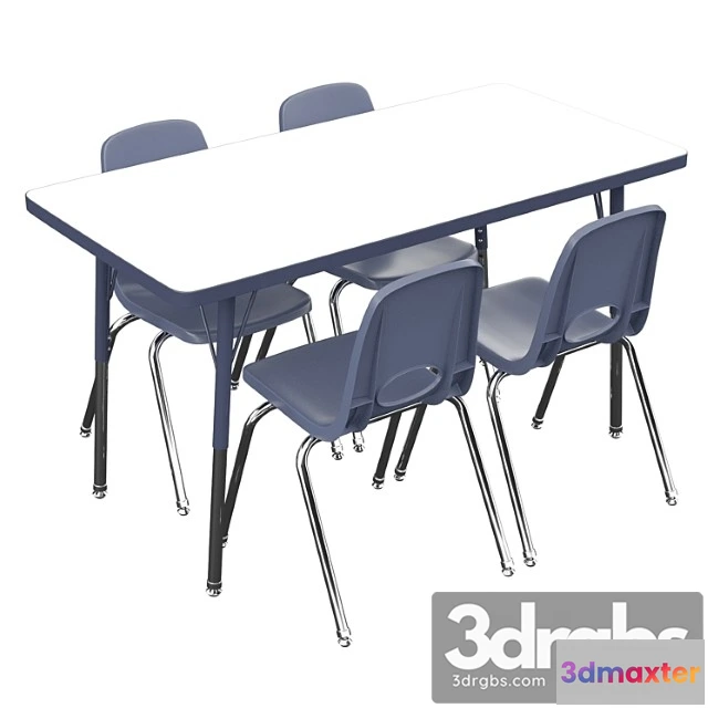 1037534 - 5 piece rectangular activity table & chair set