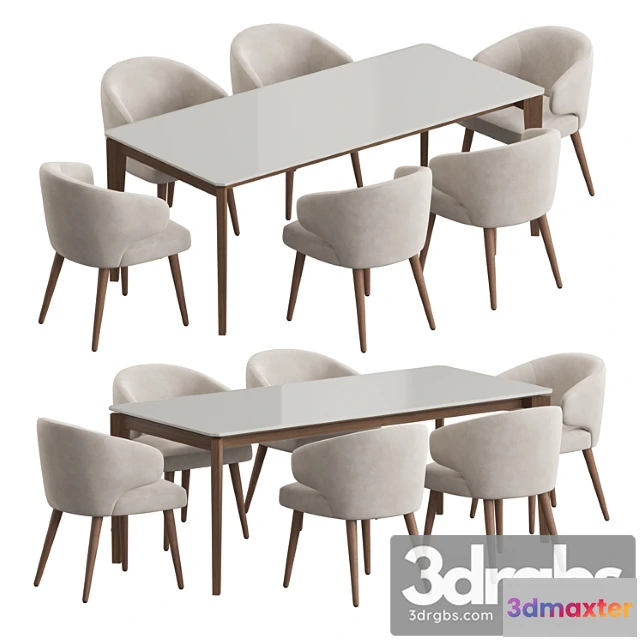 1037570 - Angel cerda nogal aston dining set