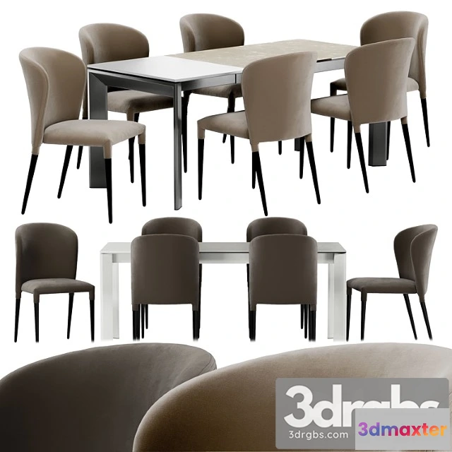 1037606 - Atta dining table and avrora chair