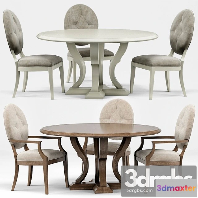 1037744 - Clarke oval dining chair, michaela round dining table