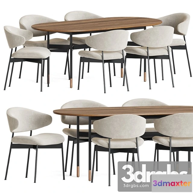 1038326 - Luz chair harri table dining set