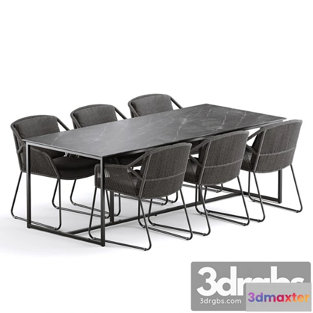 1038462 - Outdoor garden woven dining set