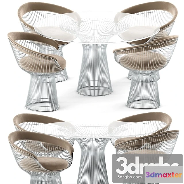 1038486 - Platner dining table & chair