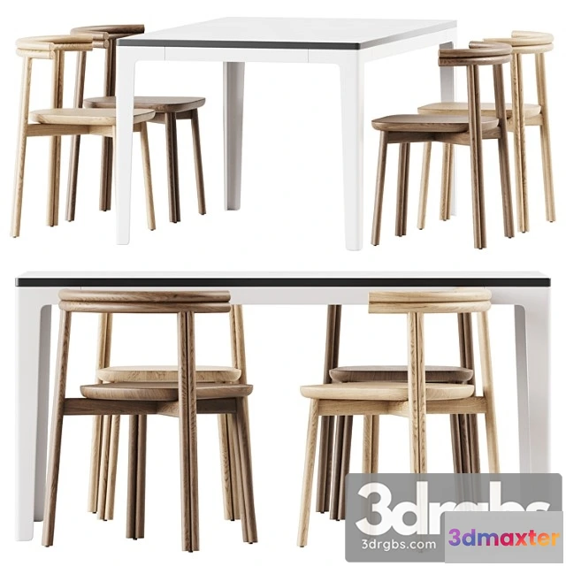 1038506 - Pop table rectangle and twill chair by designbythem