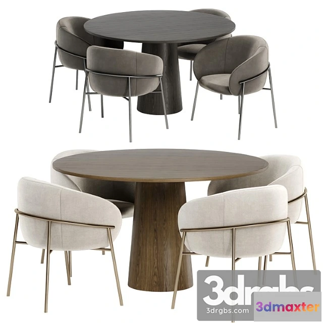 1038556 - Rimo dinning chair with pedestal table