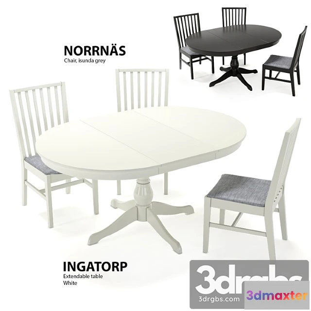 1038658 - Table and chairs ikea ingatorp