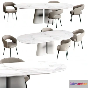 1220686 - Dining Table Set - 3D - 007