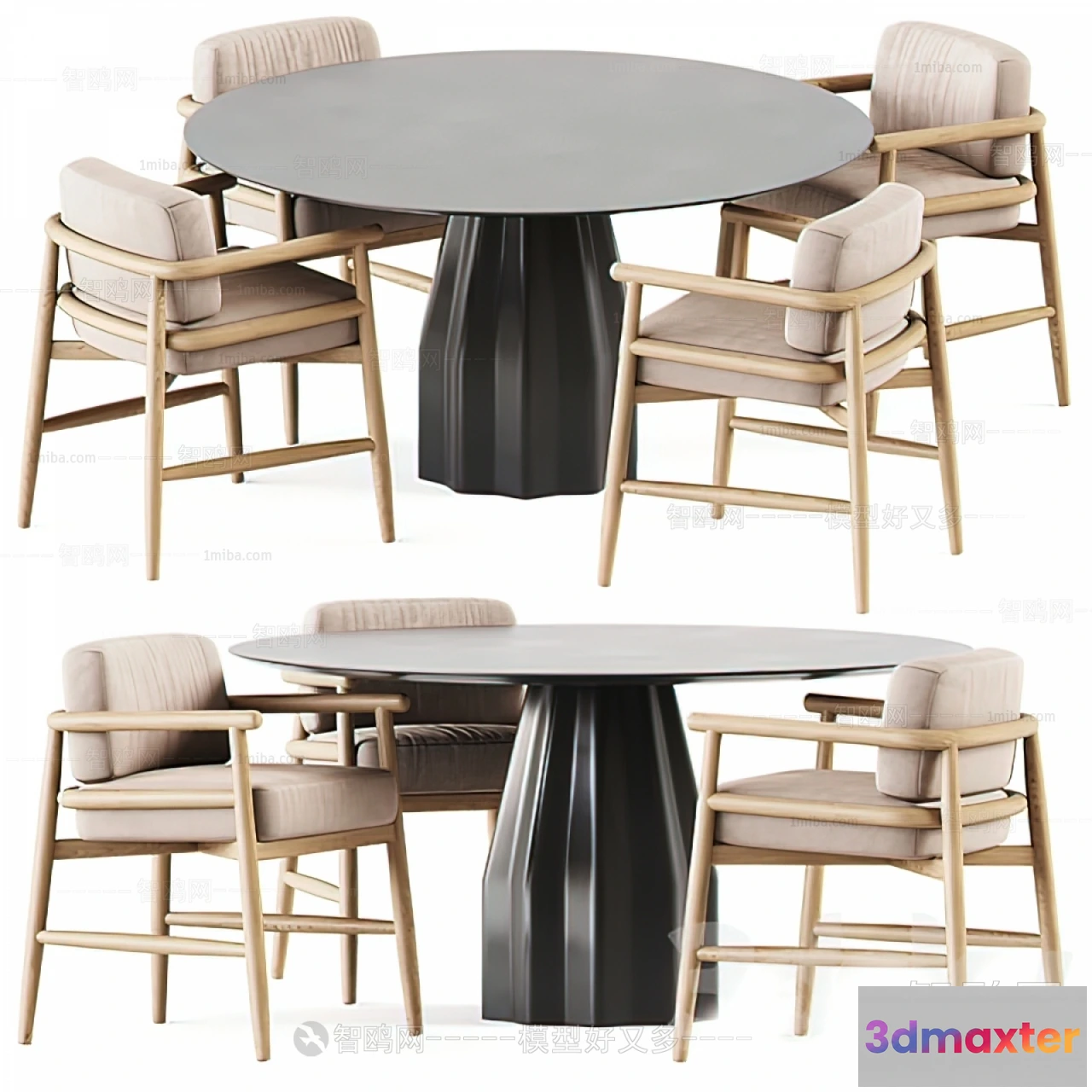 1220720 - Dining Table Set - 3D - 024