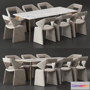1220724 - Dining Table Set - 3D - 026