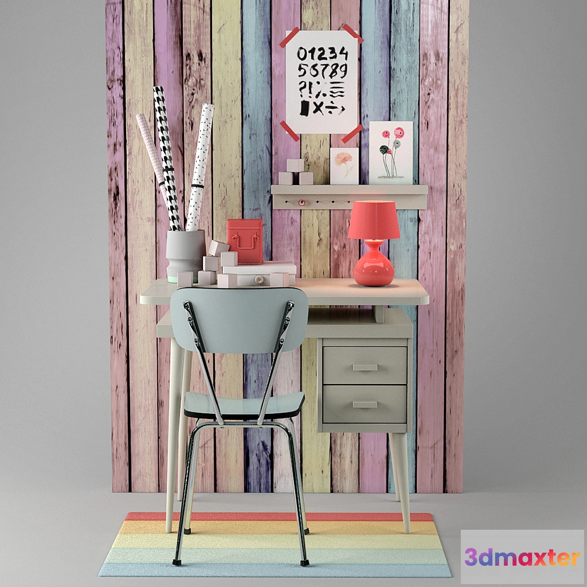 1277756 - Desk set 3D Max