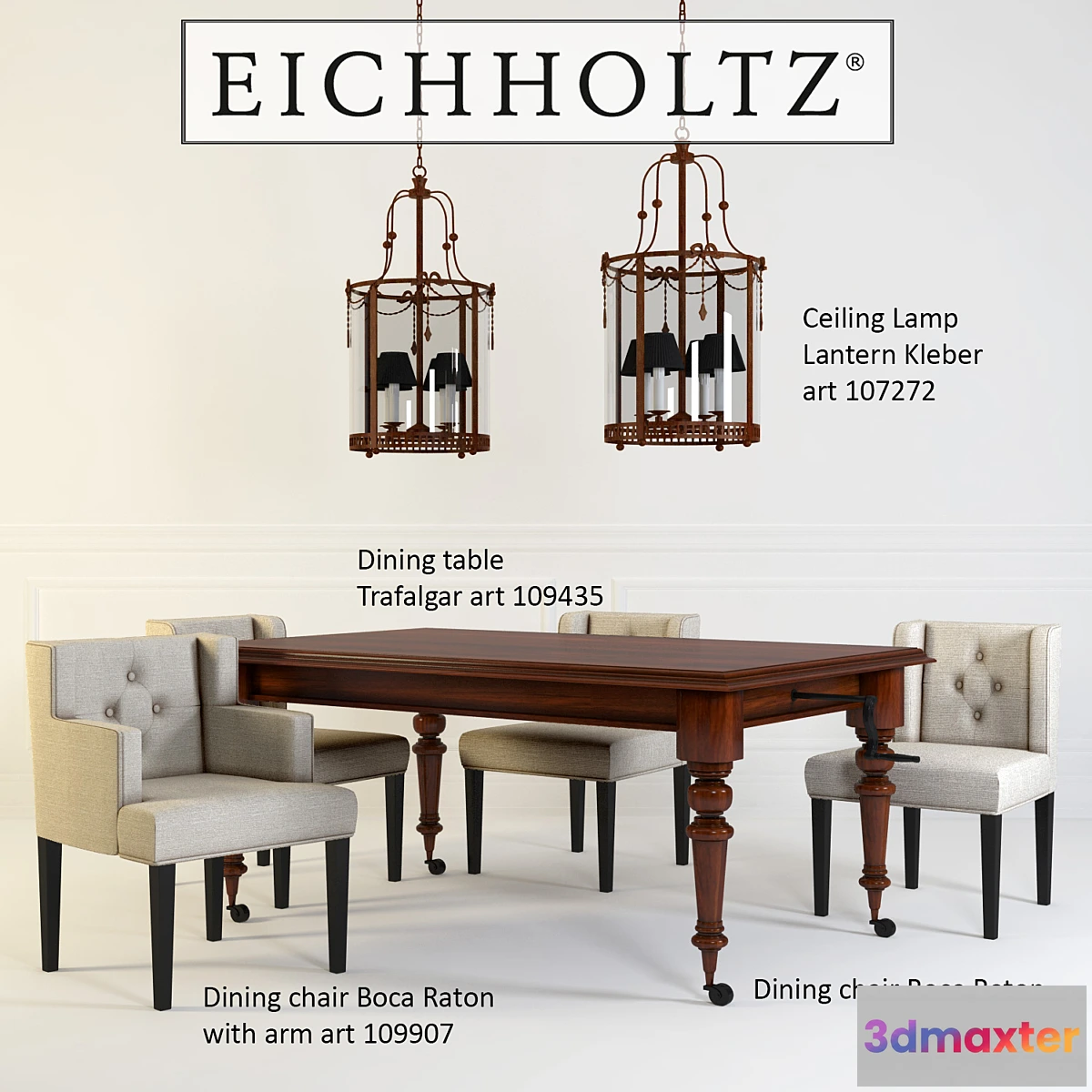 1287900 - Dining Group Eichholtz 3D Max