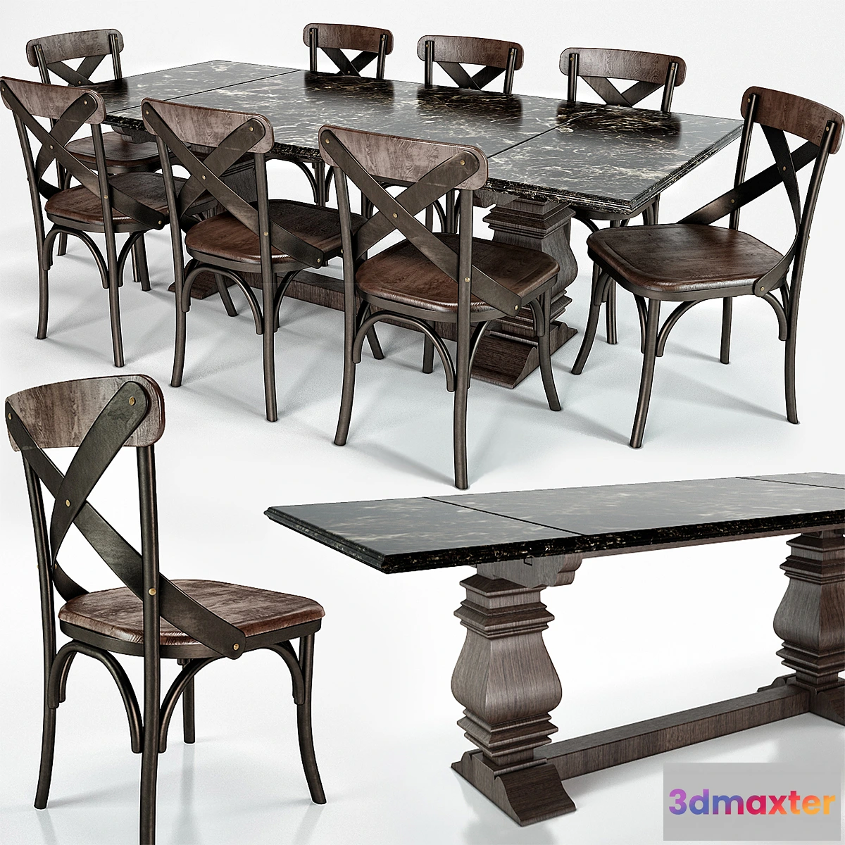 1291769 - Table + chairs - No.2 3D Max