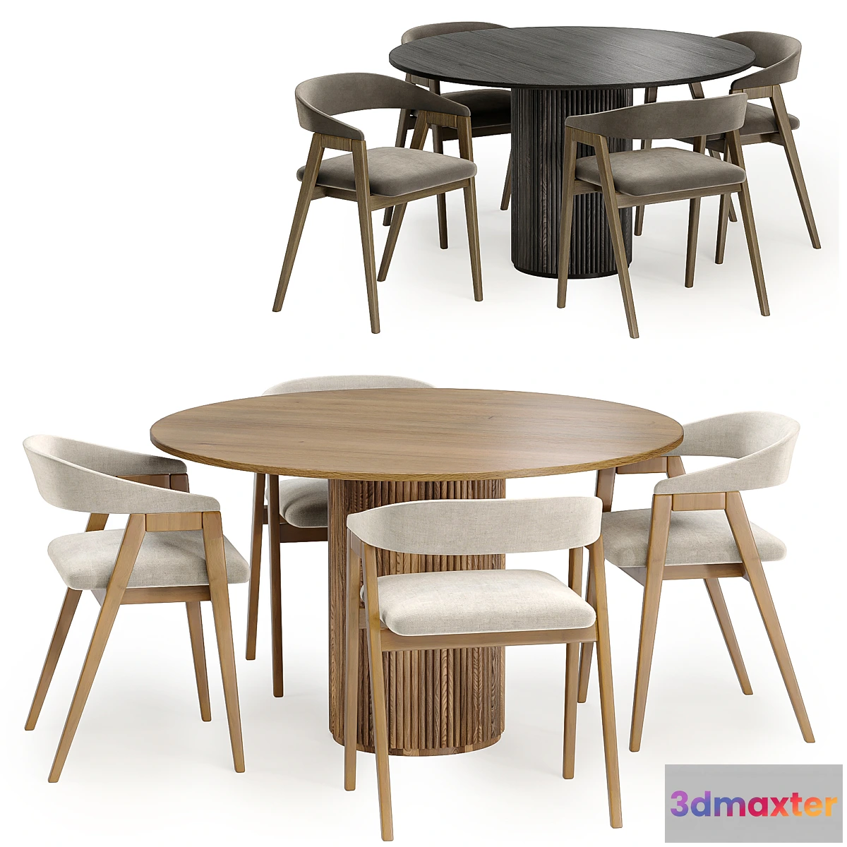 1293223 - trevor chair with palaise dining table 3D Max