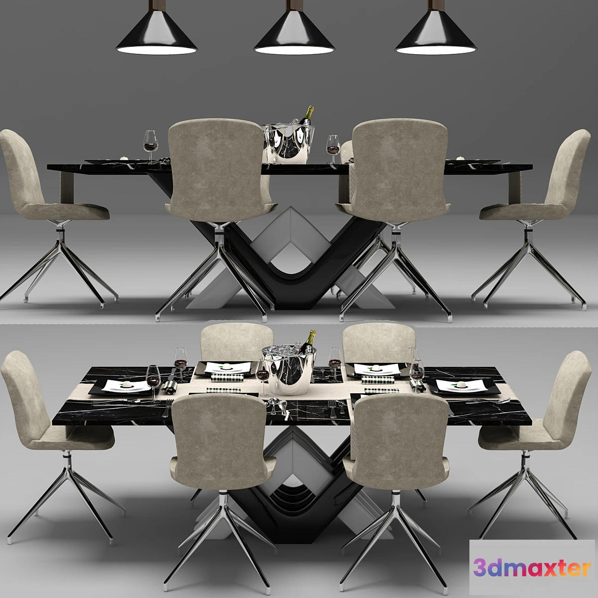 1294126 - Table set 01 3D Max