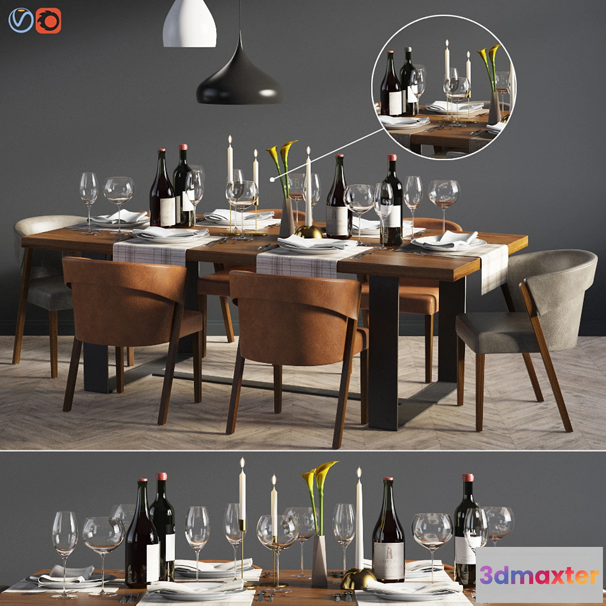 1295846 - Dinning Set 04 3D Max