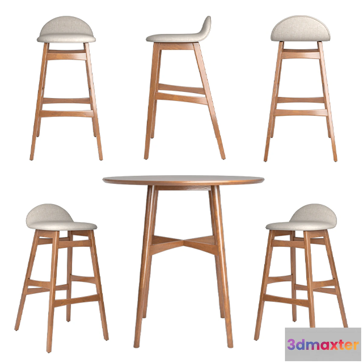 1298544 - Bar Stool Miriam 3D Max