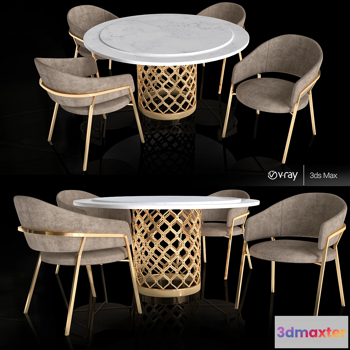 1298810 - Table with chair 3D Max