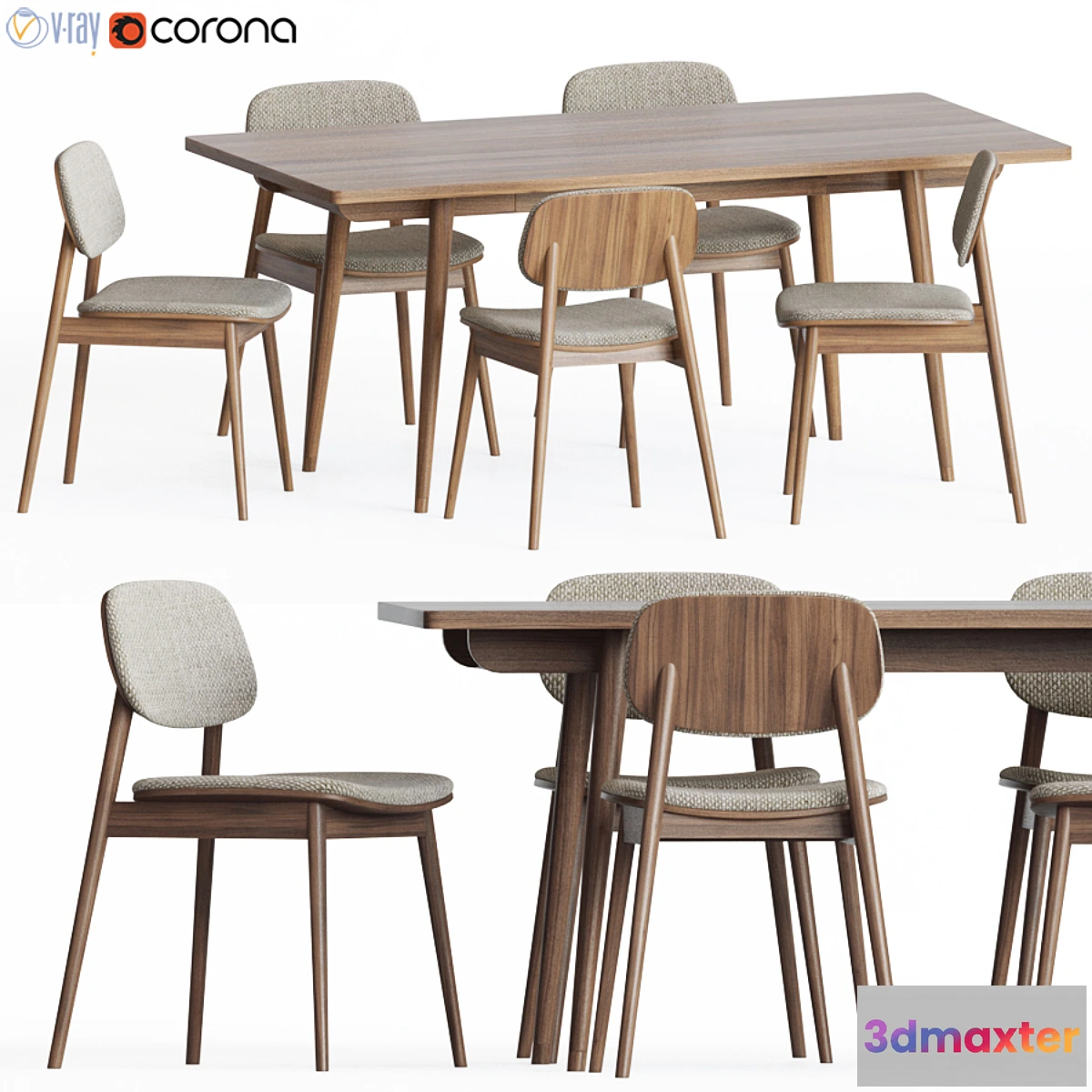 1311966 - Dining Set 49 3D Max