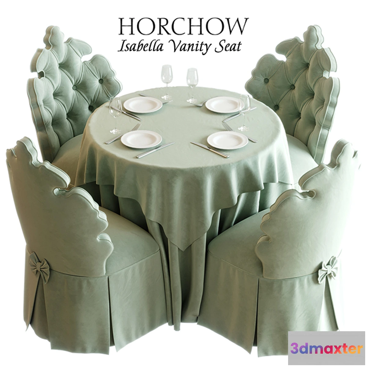 1312692 - Isabella Vanity Seat 3D Max