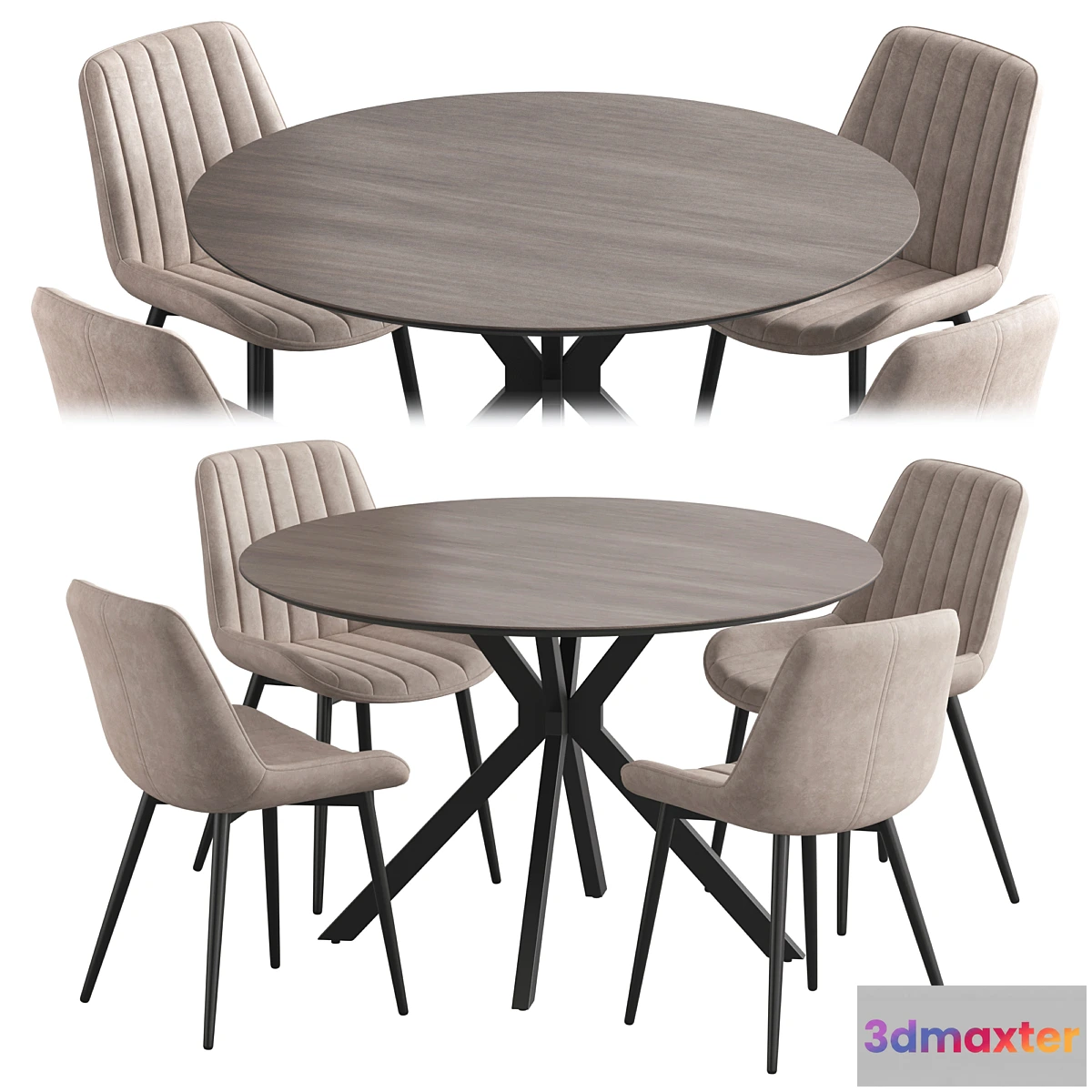 1312892 - Ralf table Anant chair Dining set 3D Max