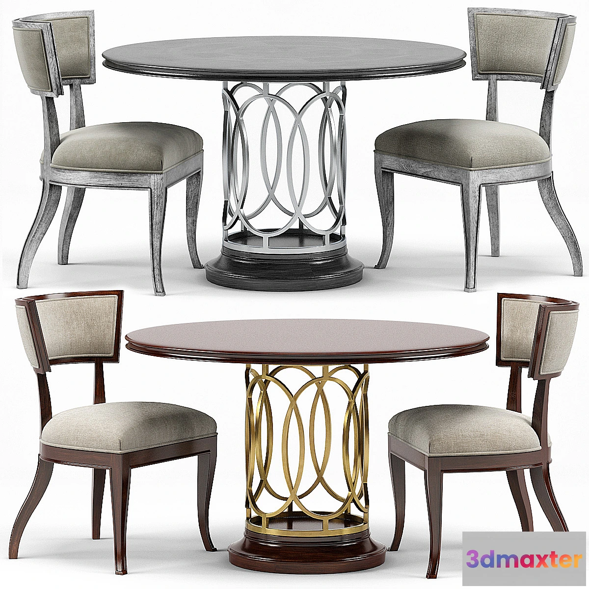 1313144 - Sabrina Round Dining Table Sadowa Dining Chair 3D Max