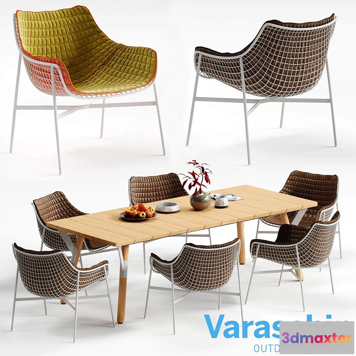 1315204 - Varaschin SUMMERSET Chair and LINK Table 3D Max
