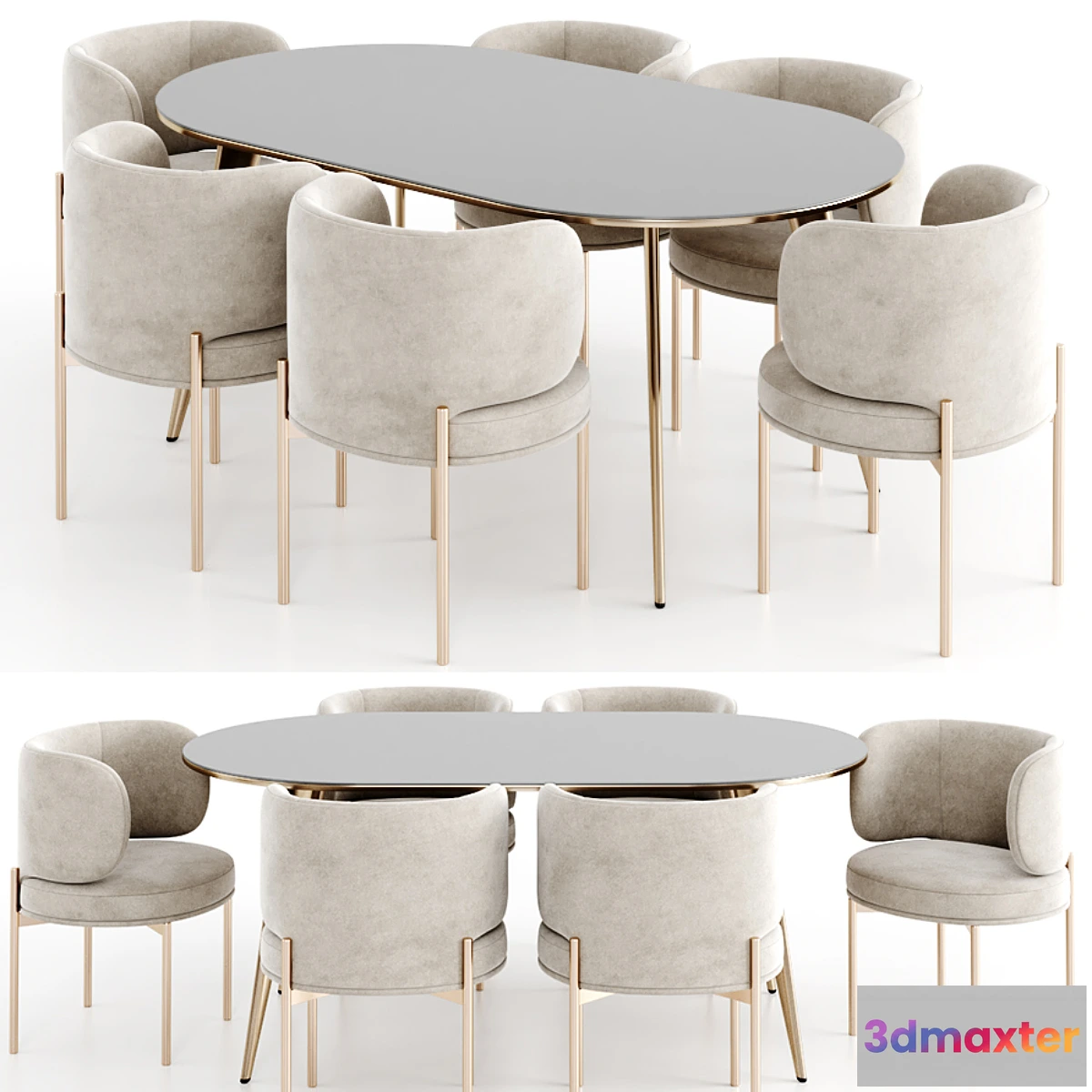 1316515 - Dinning set 29 3D Max