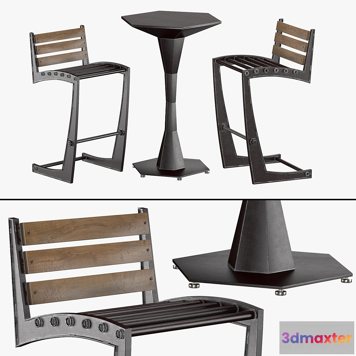 1317932 - Zen Chair & Geo table 3D Max