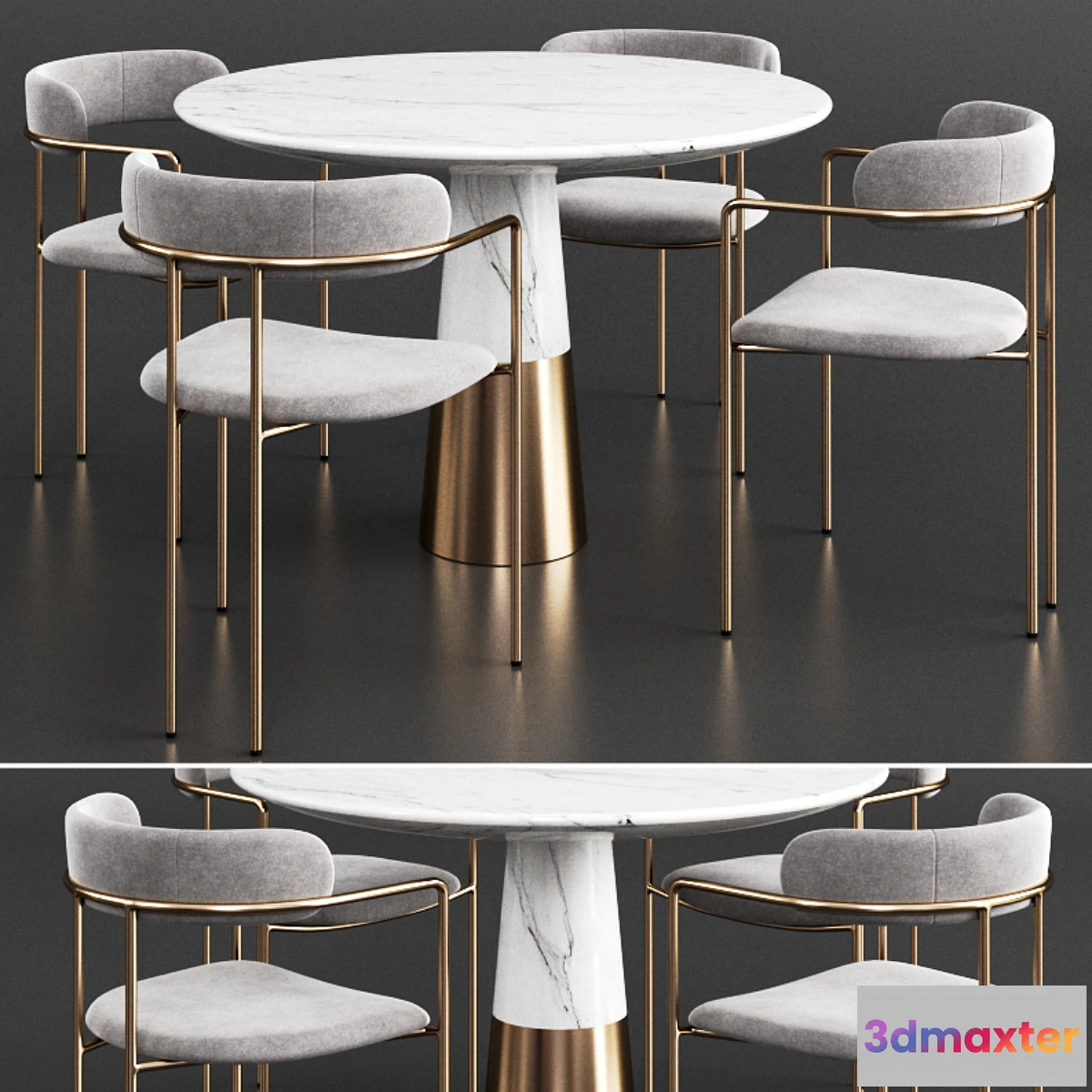 1318461 - West Elm & CB2 Dinning Set 3 3D Max