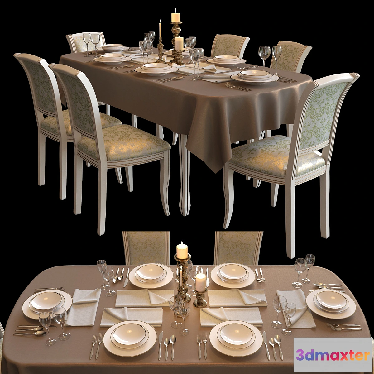 1319935 - Table and chairs - No.4 3D Max