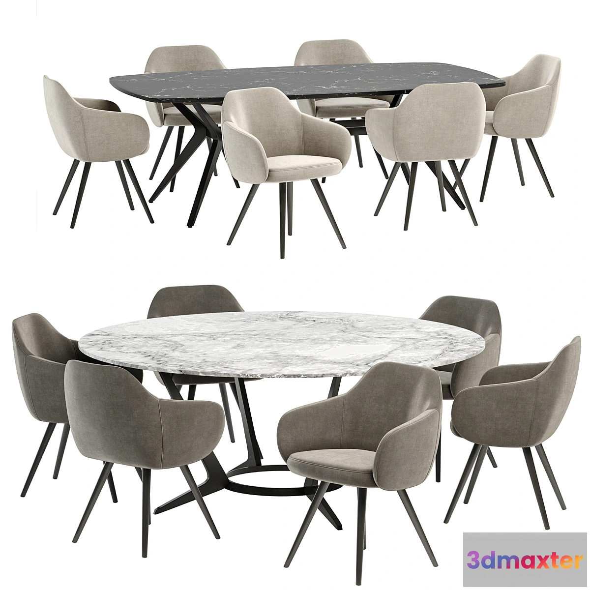 1321345 - cadira dinning set 3D Max