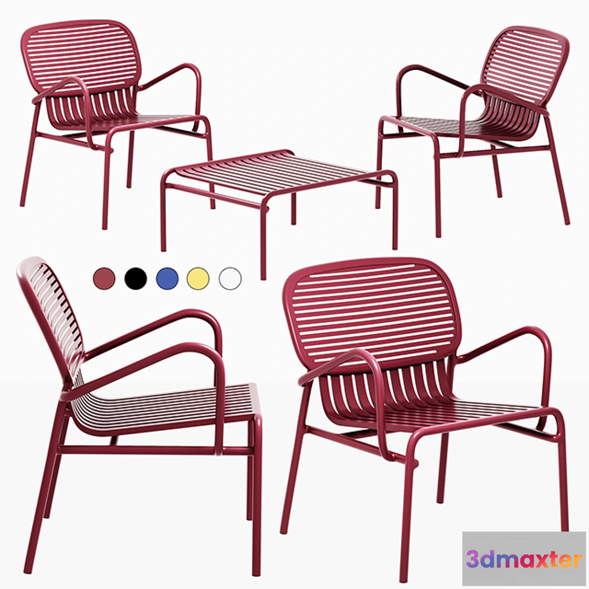 1321770 - Week-End Outdoor Armchair + Outdoor Coffee Table 3D Max