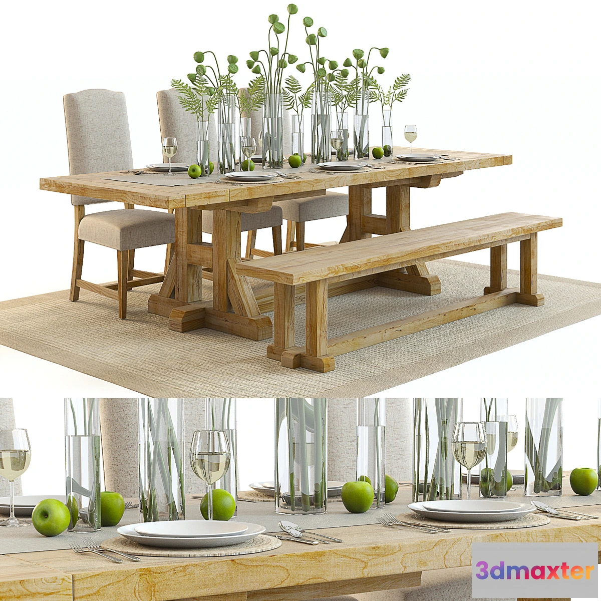 1321803 - Pottery Barn Stafford Set 2 3D Max