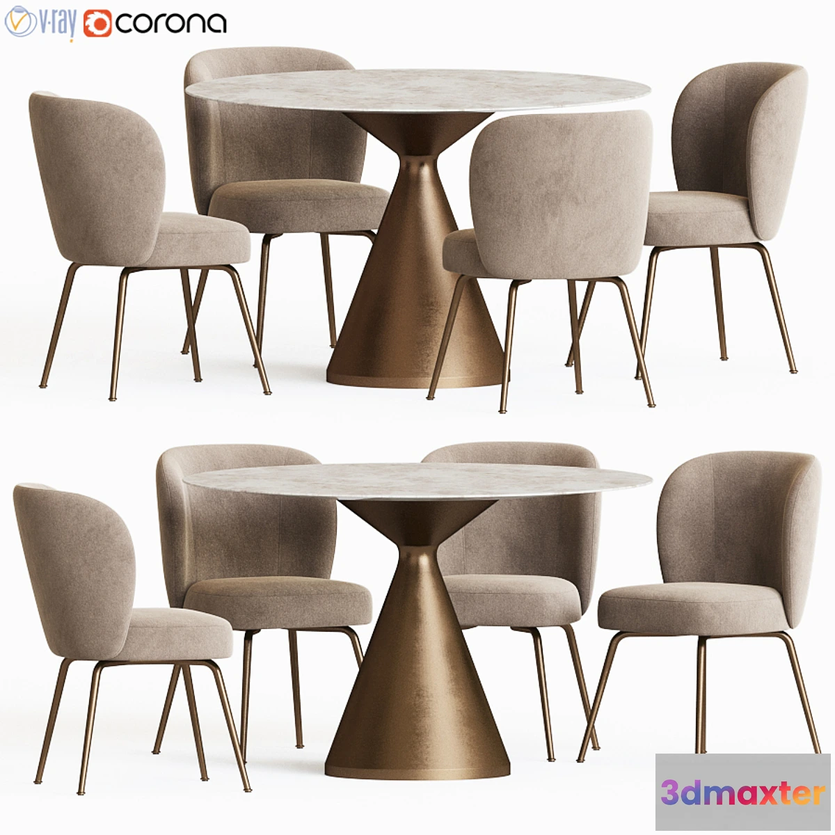 1325521 - Dining Set 65 3D Max