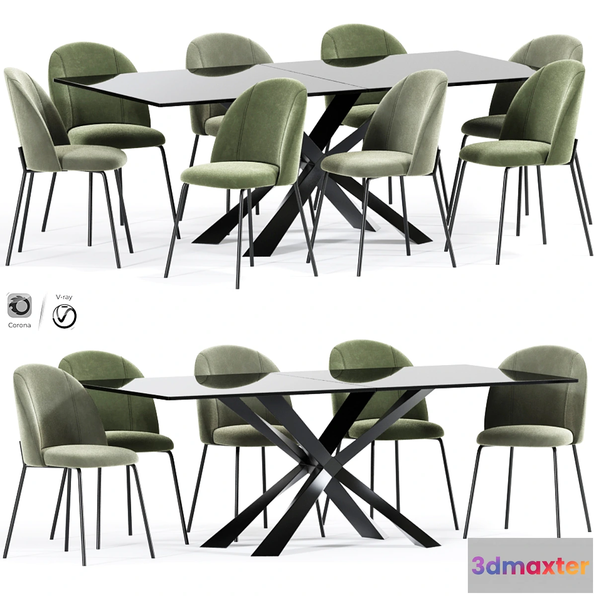 1327419 - Cloyd Dining Table Chair Collection 3D Max