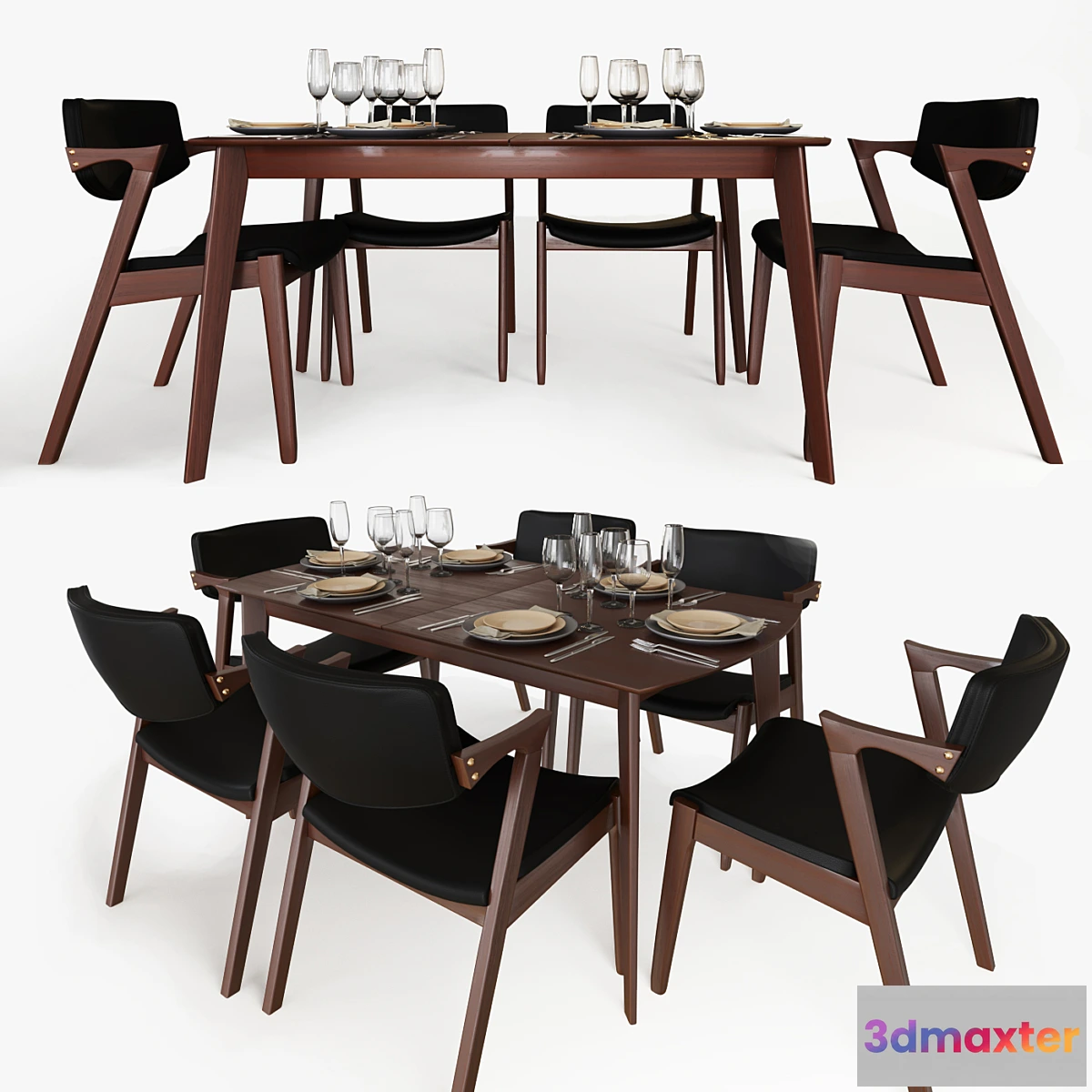 1327534 - Set Kai Nut Chair 3D Max