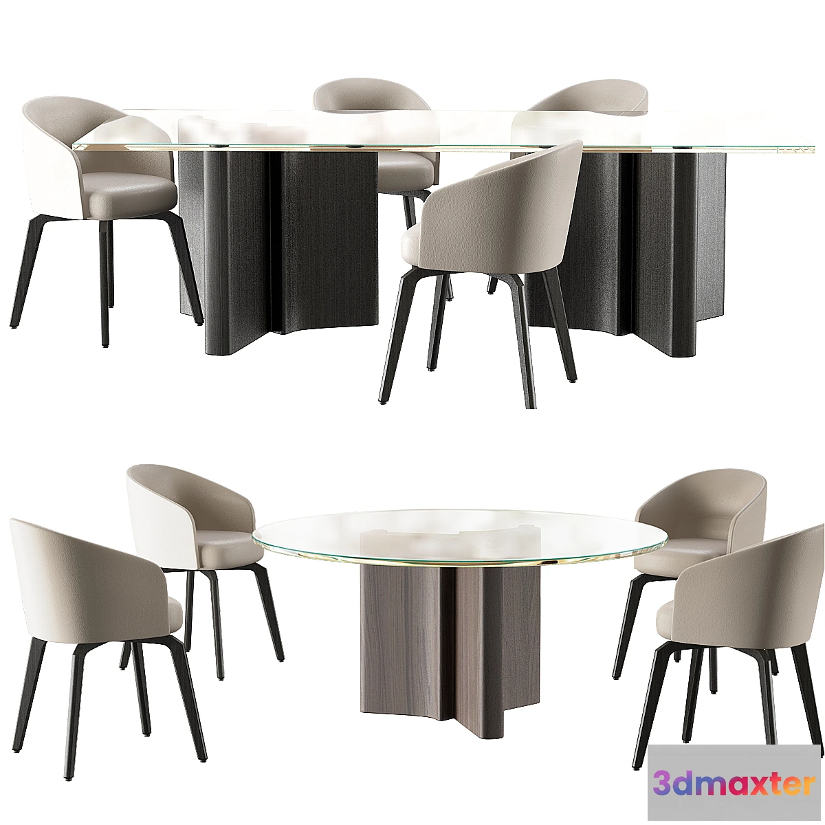 1331924 - Minotti Chair amelie dining table 3D Max