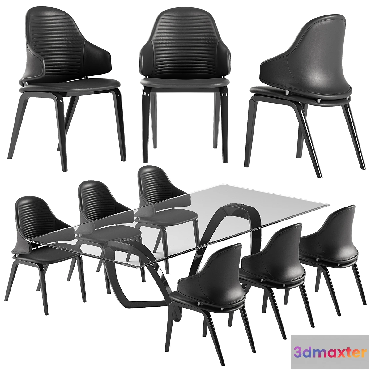 1333475 - Reflex Vela chair Segno table set 3D Max