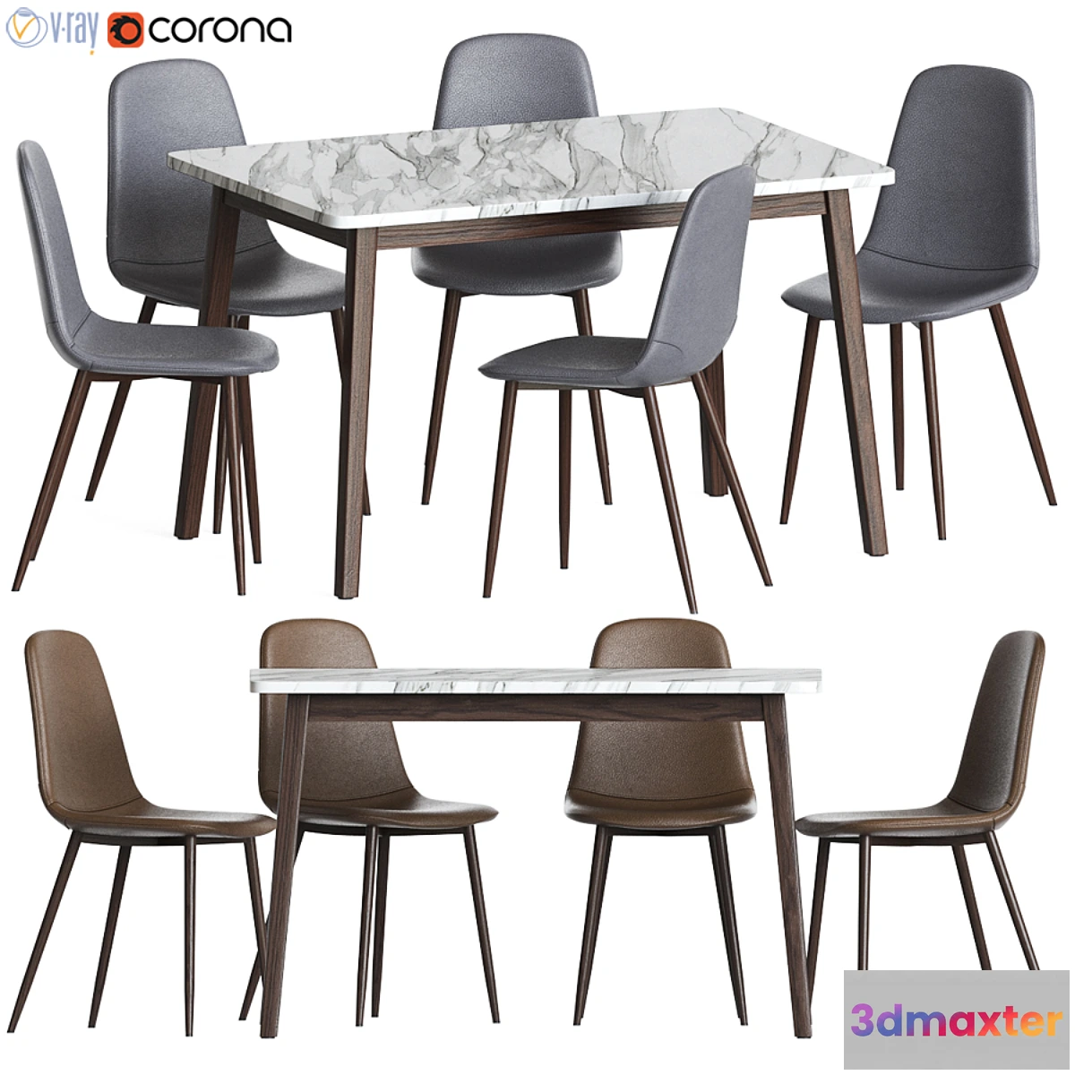 1333671 - Dinning set 40 3D Max