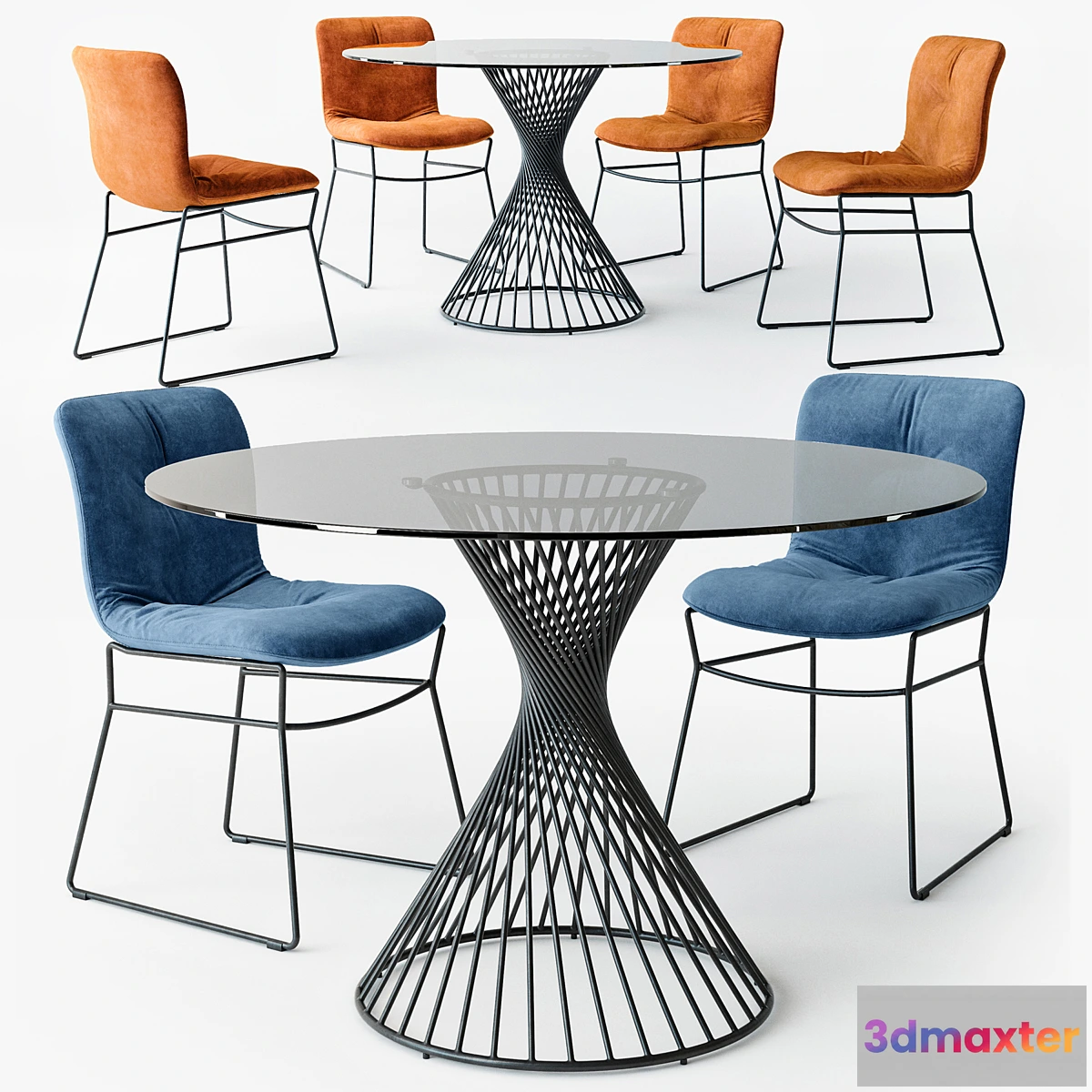 1337500 - Calligaris Annie chair Vortex table 3D Max
