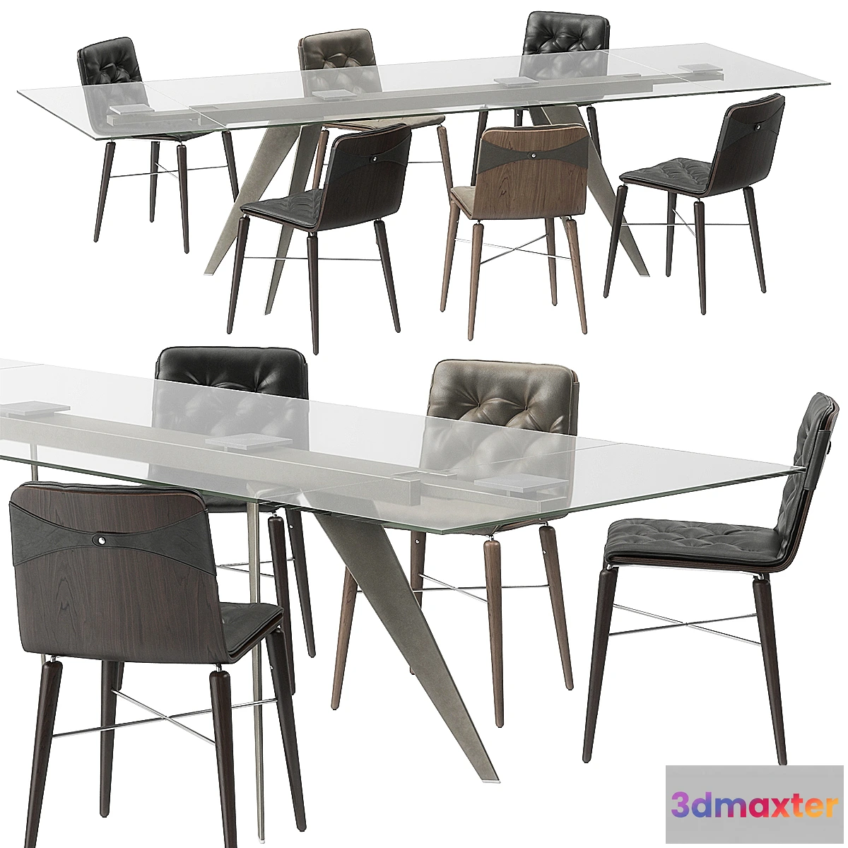 1340863 - Bontempi Ramos table Kate chairs set 3D Max