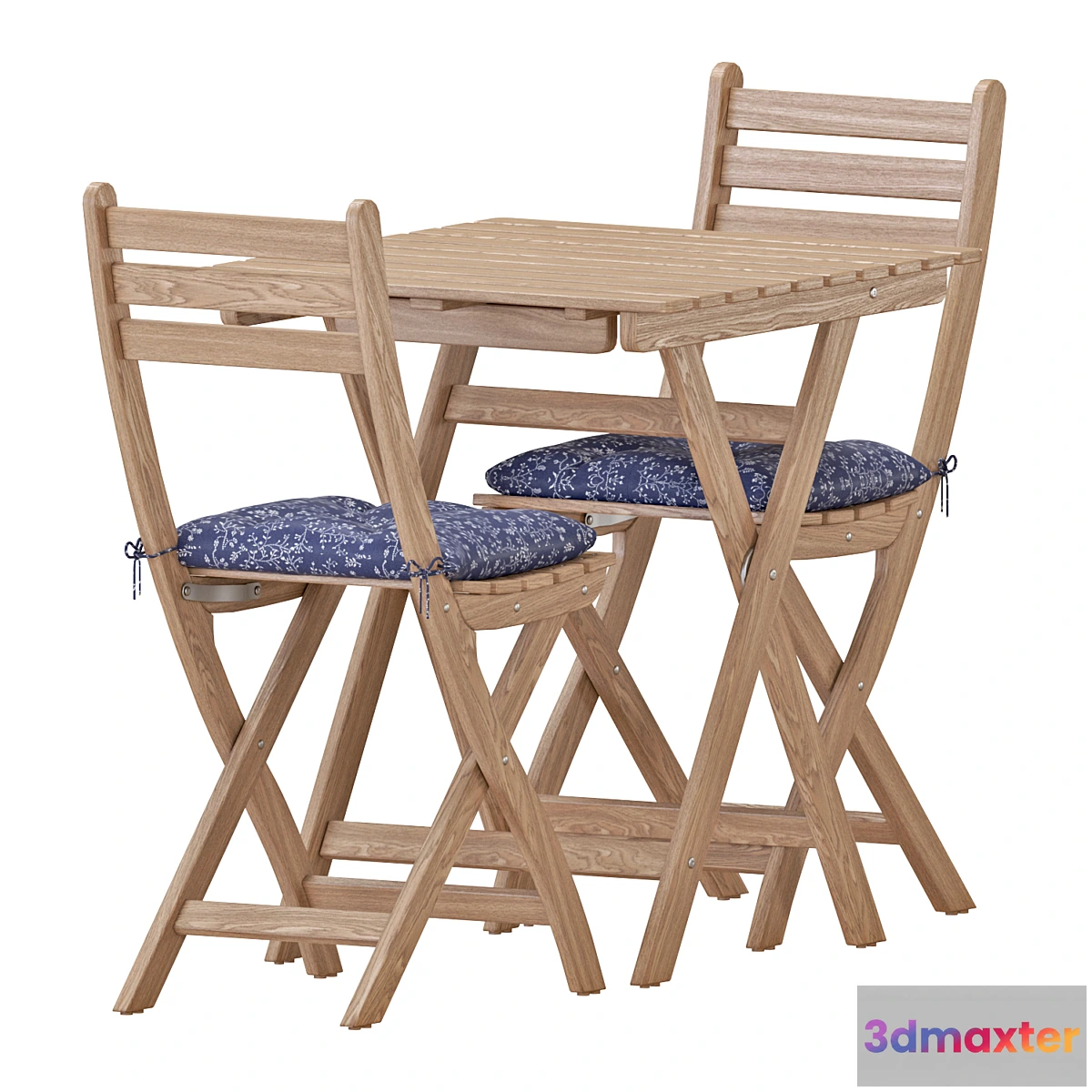 1345311 - IKEA ASKHOLMEN Table And Chairs Set 2 3D Max