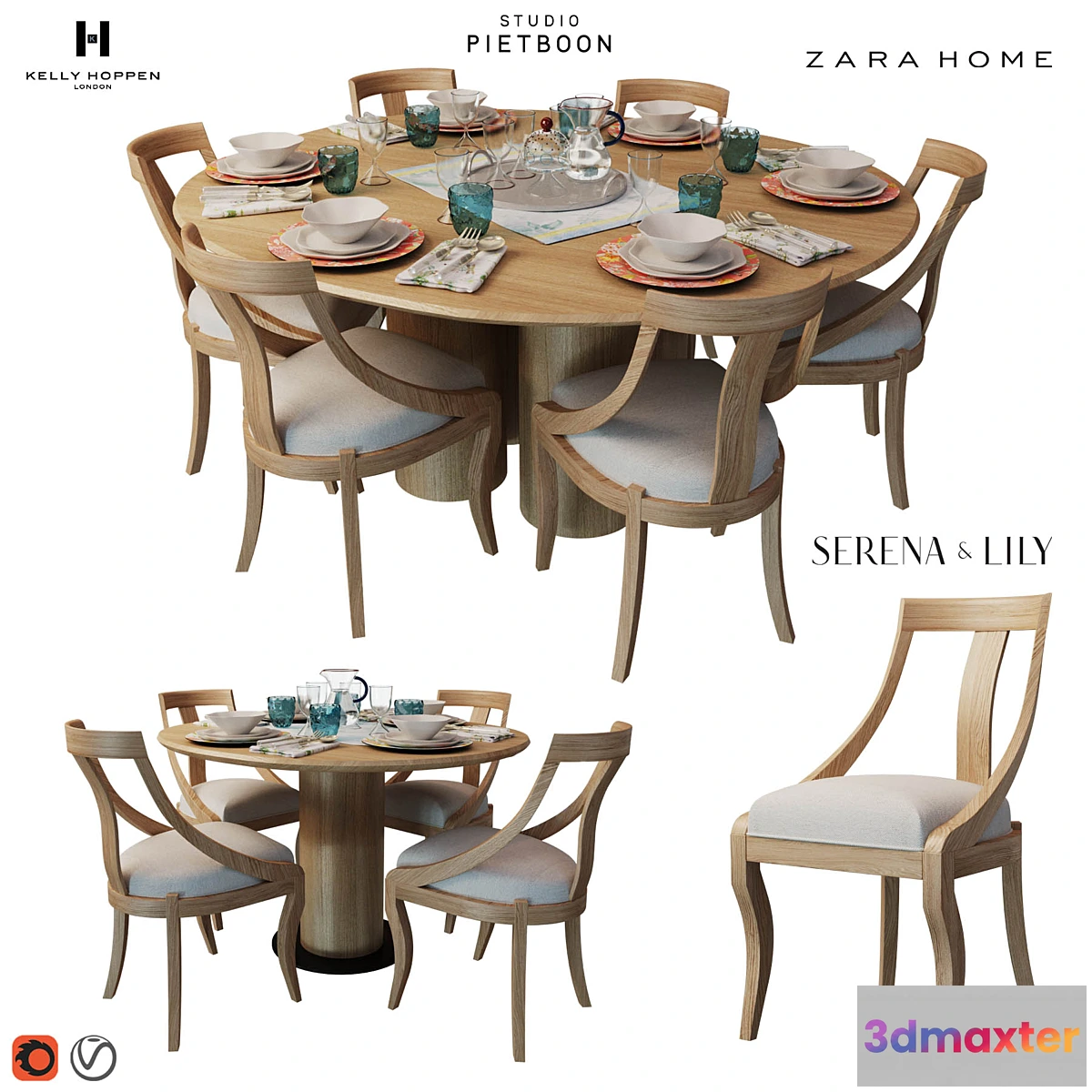 1347814 - Dining set 1 3D Max