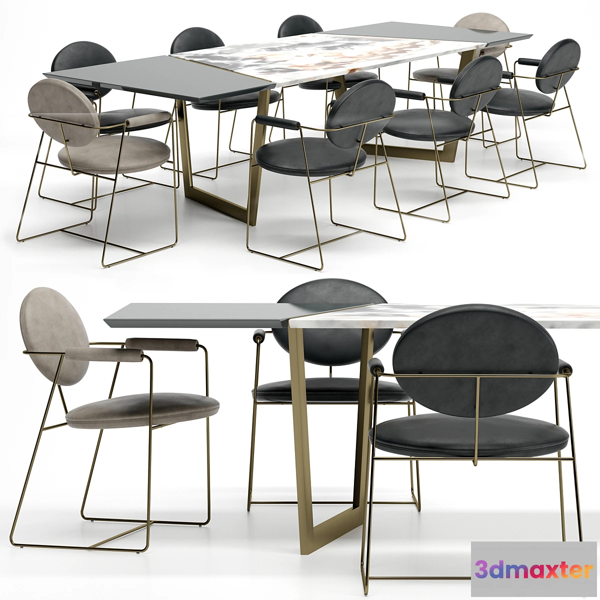 1348208 - Baxter Dining Set 3D Max