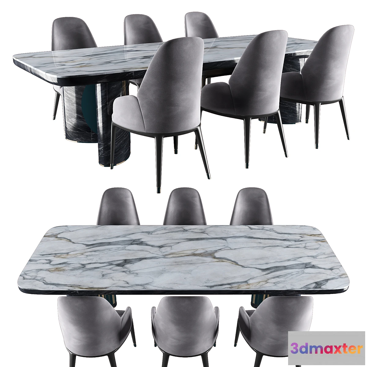 1348596 - LUXURY - Charisma Dining Table Chair 3D Max
