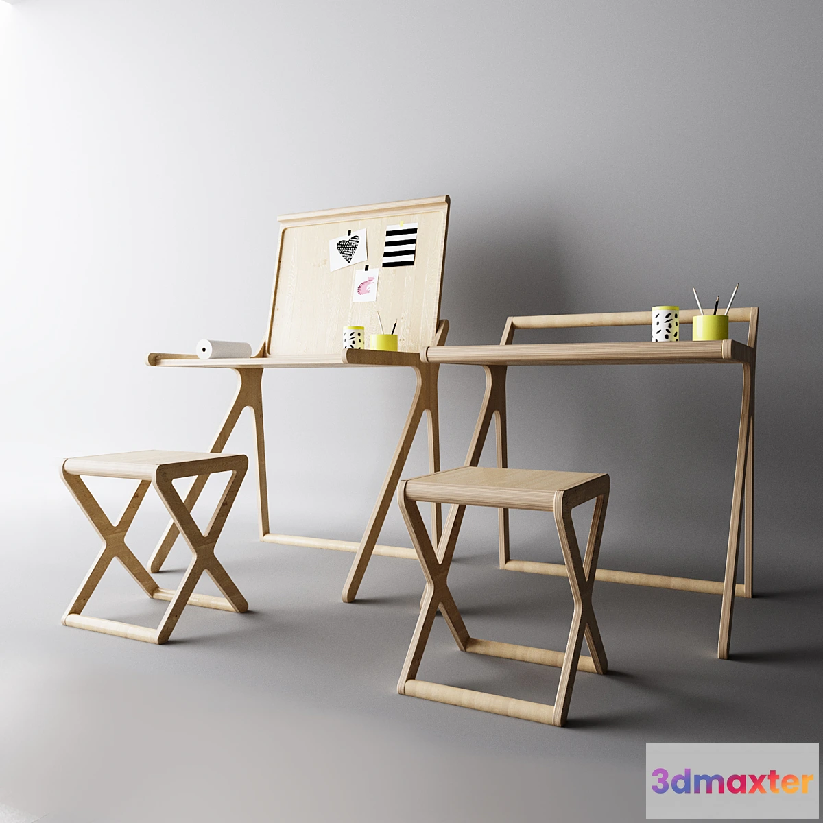 1349306 - Children’s table with a folding table top 3D Max